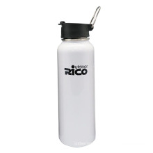 Actividad al aire libre botella de vacío de acero inoxidable Flip tapa blanco brillante, negro mate, plata 1200ml, 500ml